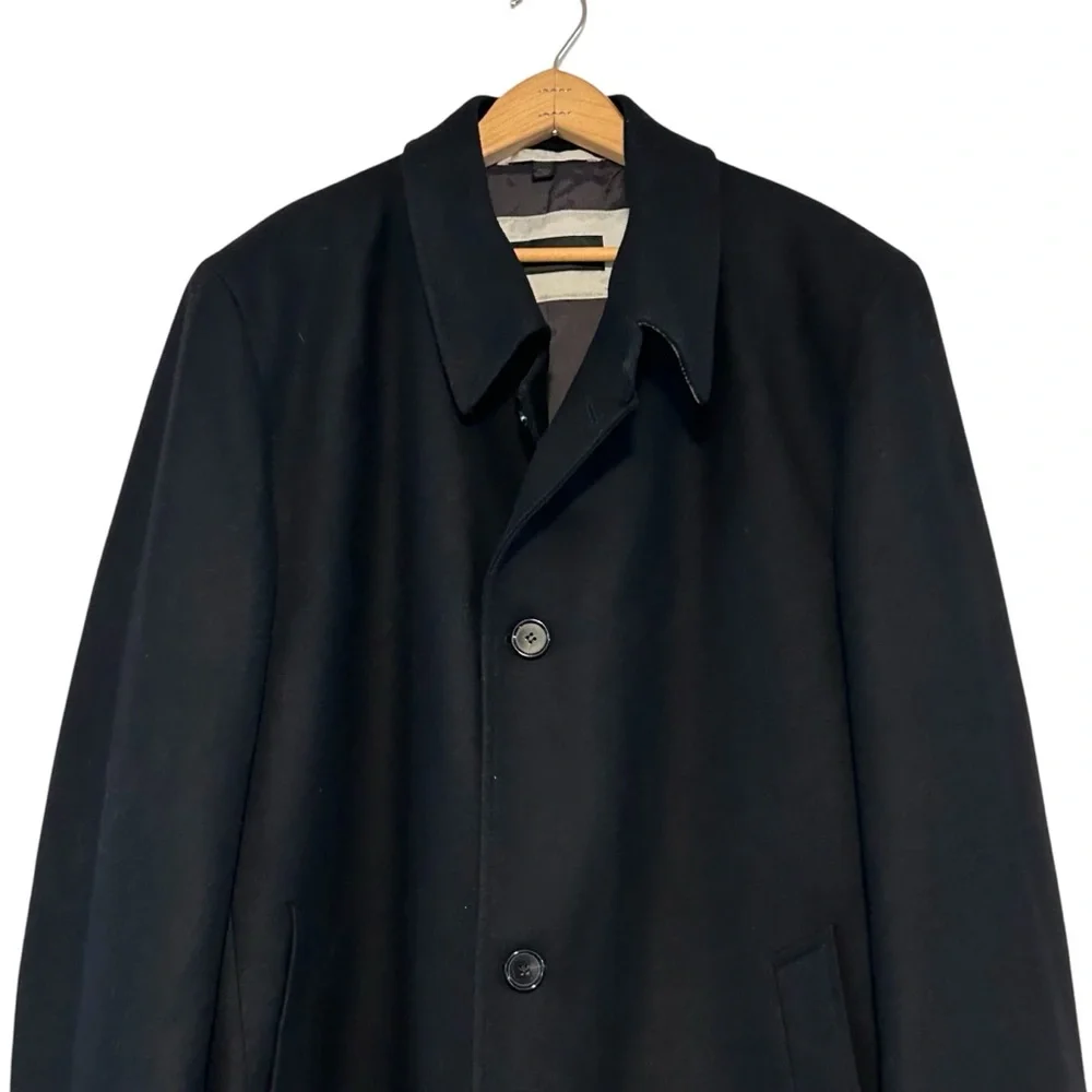 Boss Hugo Boss Wool Blend Coat Black Size 42L US 102 Europe